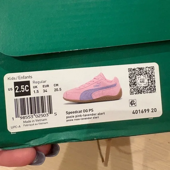 Puma Posie Pink and Lavender Alert Kids Sneakers 2.5 c - Picture 8 of 8